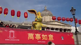 Chinese New Year of the Rabbit 2023 celebrations in Trafalgar Square - London