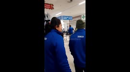 A late night fight between customers in a London supermarket