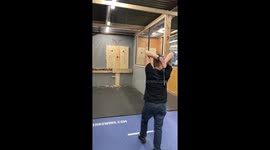 Almost a bullseye in Axe Throwing!