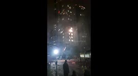 Excited Chinese Families Celebrating Fireworks in the Streets
