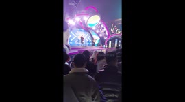 Famous Chinese Singers Celebrate With Locals in Dyanta Park in China - Chinese New Year
