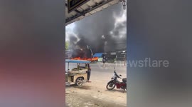 Market stalls destroyed by fire in southern Thailand