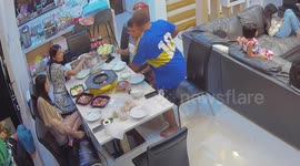 Faulty hotpot stove explodes while family was having dinner in Thailand