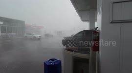 Intense microburst pounds Alberta, Canada