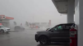 Intense microburst pounds Alberta, Canada