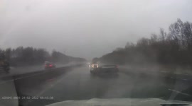 Motorway crash causing £17k worth of damage to a Mercedes 350GLE