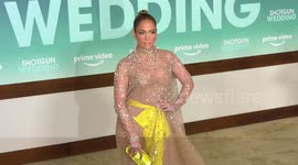 Jennifer Lopez stunningly walks red carpet in sheer dress for 'Shotgun Wedding' premiere