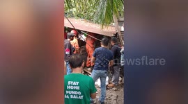 Massive 16ft-long python grapples with firemen after outgrowing home