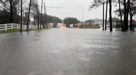 B-Roll Flooding video on Great Houston Streets off Wells Fargo Dr.