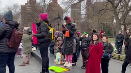 Feminist demonstration in New York, USA