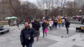 Feminist march for abortion rights in New York City
