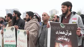 Hardline Islamist party in Islamabad lead protest against Koran-burning in Sweden