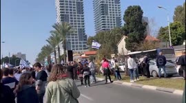 Tech workers in Tel Aviv protest against Netanyahu’s judicial reform