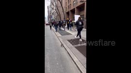 Feminist march in New York, USA