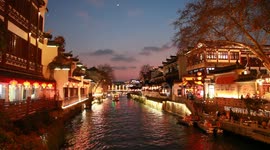Tourists Take Boat Trip On The Qinhuai River In Nanjing, China