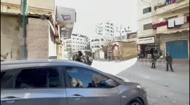 Israeli security forces demolish the interior of a 6th floor flat belonging to a Palestinian Udai Tamimi suspected of a deadly attack against Israeli forces