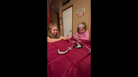 Girls having shocking amount of fun while playing 'Lightning Reaction Reloaded'