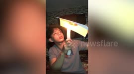 Artist heats cardboard using candle to draw awesome portrait of American pop star Billie Eilish