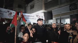Palestinians demonstrate in Jabalia camp, condemning the Israeli attack on Jenin camp