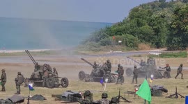 Thai military displays surface-to-air missiles amid conflict on border with Burma