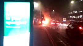TFL bus catches fire in Islington, London