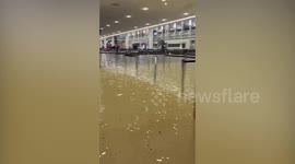 Auckland Airport check-in terminal flooded amid heavy rain in New Zealand