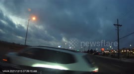 Reckless Driving White Car Pulls Out Into Oncoming Car