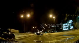 Accident: Car Loses Control and Crashes into Another Vehicle Due to Icy Road