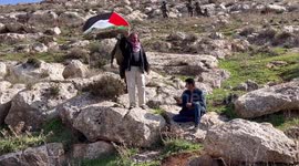 Clashes between Palestinian protesters and Israeli soldiers following a protest against the establishment of Israeli outposts