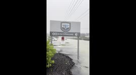 Went to the gym, 15mins later the road is a river! - Auckland Floods