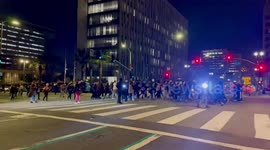 US: Protest Begins In Los Angeles After Memphis Police Release Of Tyre Nichols Footage