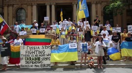 Stand With Ukraine weekly rally, Sydney, Australia