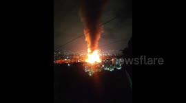 Large fire erupts in Envigado, Colombia