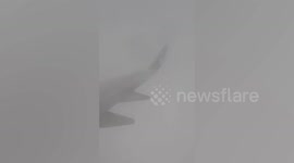 Passengers scream as lightning strikes plane's wing in Turkey