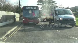 Port Isaac Roads being resurfaced causes traffic chaos , bad signage is allowing busses through into a dead end and sending cars the wrong way