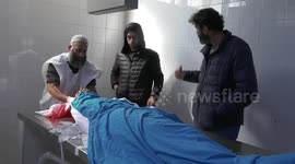 Palestinians attend the funeral of Nassim Abu Fouda who was killed by Israeli security forces