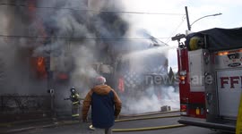 Dramatic house fire in Coal Township, Pennsylvania draws brave response from firefighters
