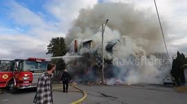 Dramatic house fire in Coal Township, Pennsylvania draws brave response from firefighters