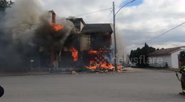 Dramatic house fire in Coal Township, Pennsylvania draws brave response from firefighters