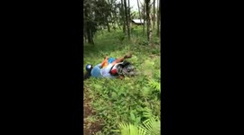 Friends' Epic Journey to Mount Tobaru Goes Viral: Motorcycle Mishap Caught on Camera!