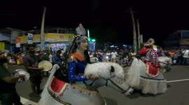 Transgender community does 'horse dance' during road festival in Sri Lanka