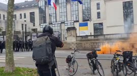 Clashes with police as protests erupt across France over pension reforms