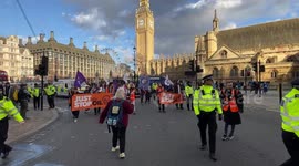 March Unite For Justice: Just Stop Oil, Extinction Rebellion, Netpol in Parliament Square