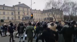 Mass protest in Paris against pension reform plans