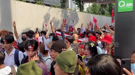 Burmese protesters chant at rally on two-year anniversary of military coup