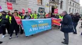 Thousands of civil service workers go on strike across UK