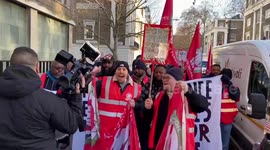 UCL security guards join massive day of strikes