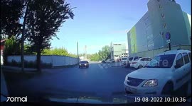 Reckless Driving: White Van Makes a Wrong Turn Causing Head-On Collision