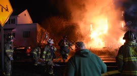 Devastating 2nd Alarm Building fire with Collapse on Railroad Street, Locust Gap, Pennsylvania