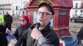 Left Wing Polical Singer Billy Bragg Sang In Support Of TUC Strikers At A Regional Rally In South Dorset